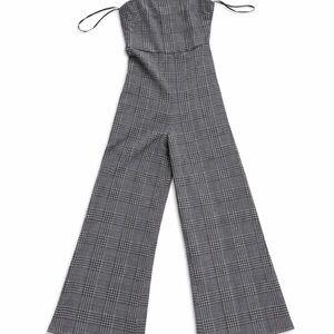 Forever 21 Black and White Checkered Jumpsuit